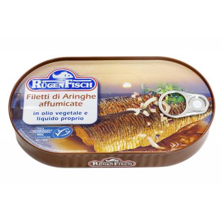 FILETTI DI ARINGHE AFFUMICATE IN OLIO G.200