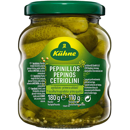 CETRIOLINI AGRODOLCE KUHNE 1/4 FL. G.180