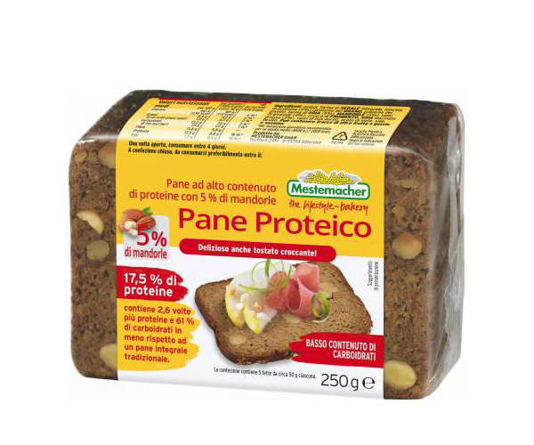 PANE PROTEICO CON 5% DI MANDORLE G.250